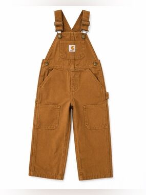 Carhartt Brown Duck Canvas Overalls Workwear Utility Vintage 4T